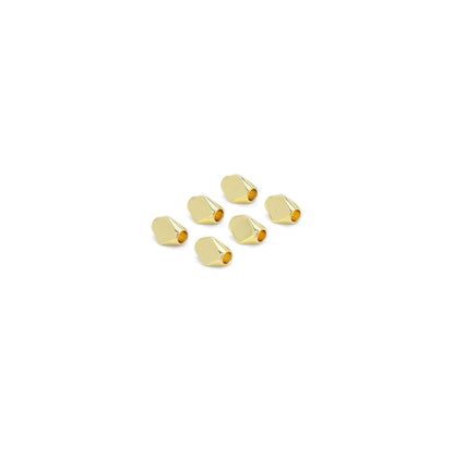 CZ Oval Faceted Tube Gold Spacer beads, Sku#JL189