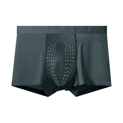 Mens Breathable Summer Thin Boxer Briefs Seamless Boxer Style