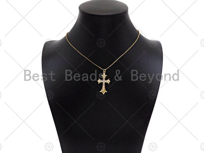 CZ Micro Pave Cross Shape Pendant/Charm,Cubic Zirconia Charm L512