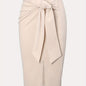 Elegant Monochrome High-waisted Knee-length Skirt For Women