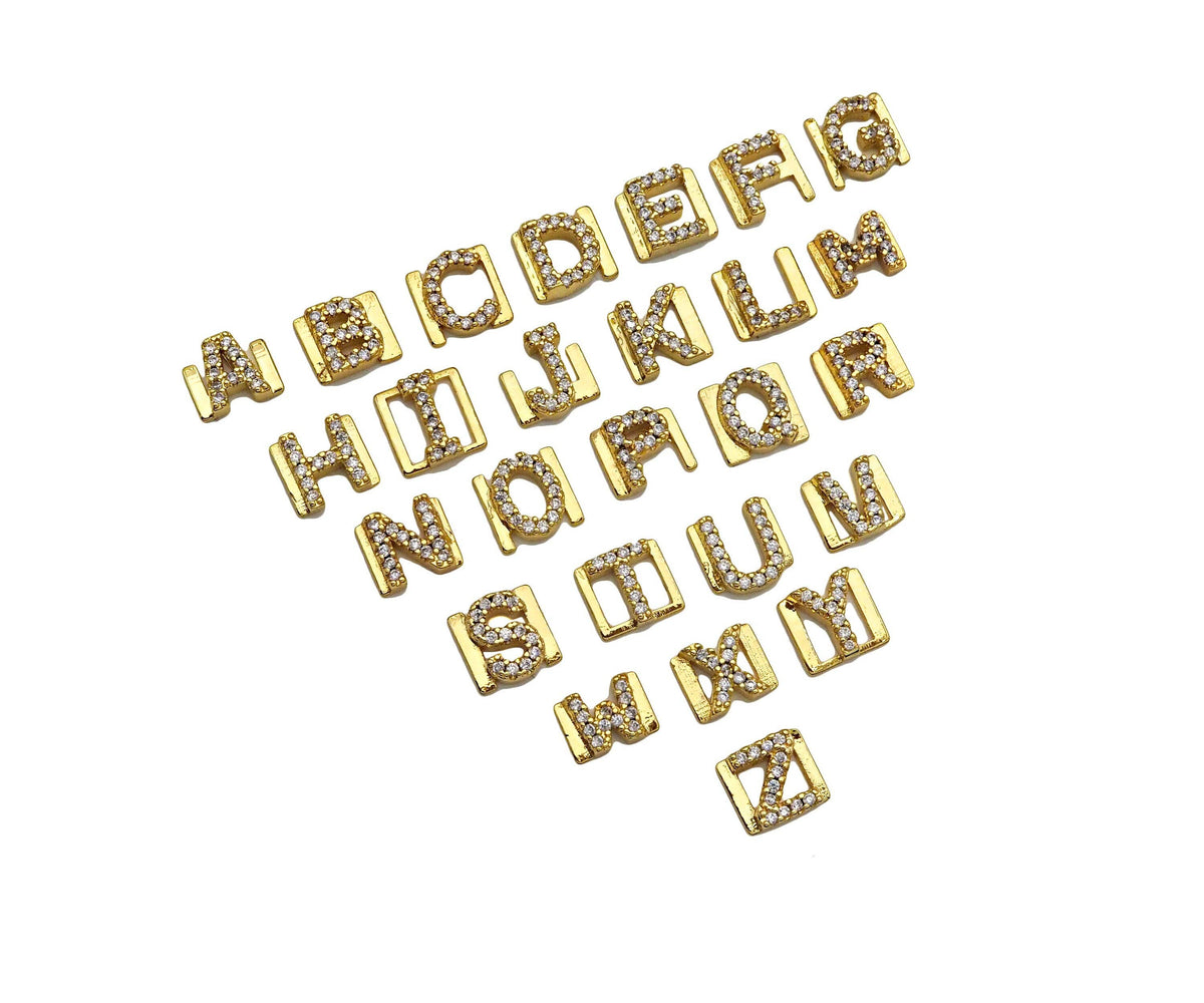 Gold Personalized Charm Bangle, charm bangle, letter Bangle,  Name Bangle, sku#X190