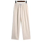Traditional Chinese Knot Buttons Solid-color Design Trousers