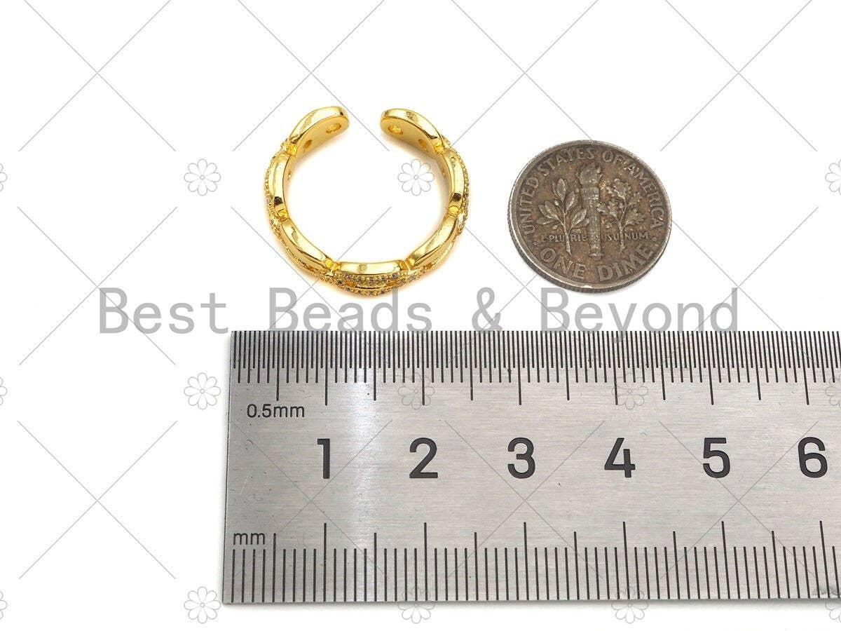 CZ Pave Mariner Link Ring, sku#LD48