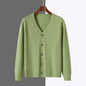 V-neck Knitted Cardigan Coat Men's Andy Velvet Long Sleeve