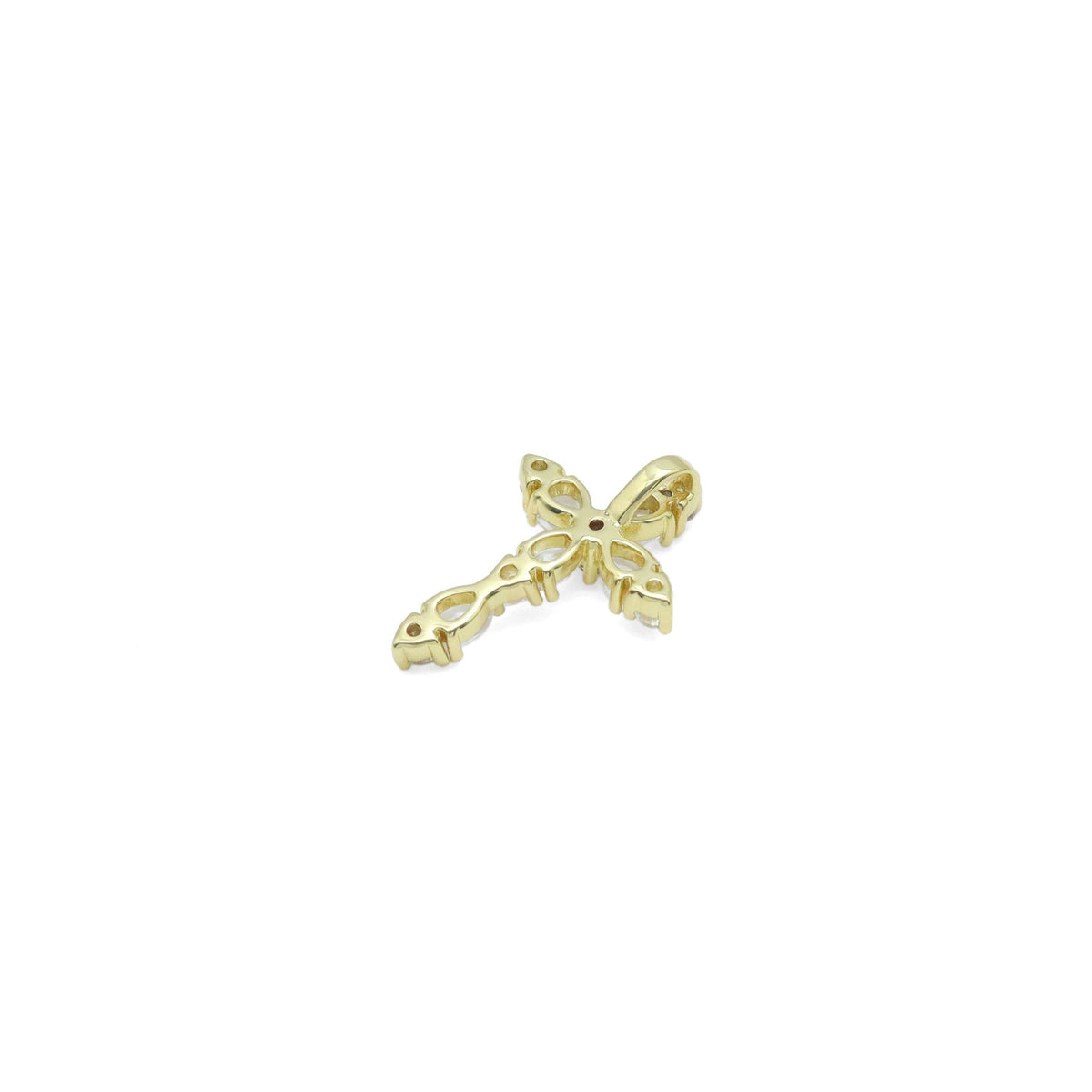 Crystal Silver Gold Cross Shape Charm Pendant, Sku#A376