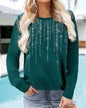 Women's Long-sleeved Sweatshirt With Printed Star Pattern