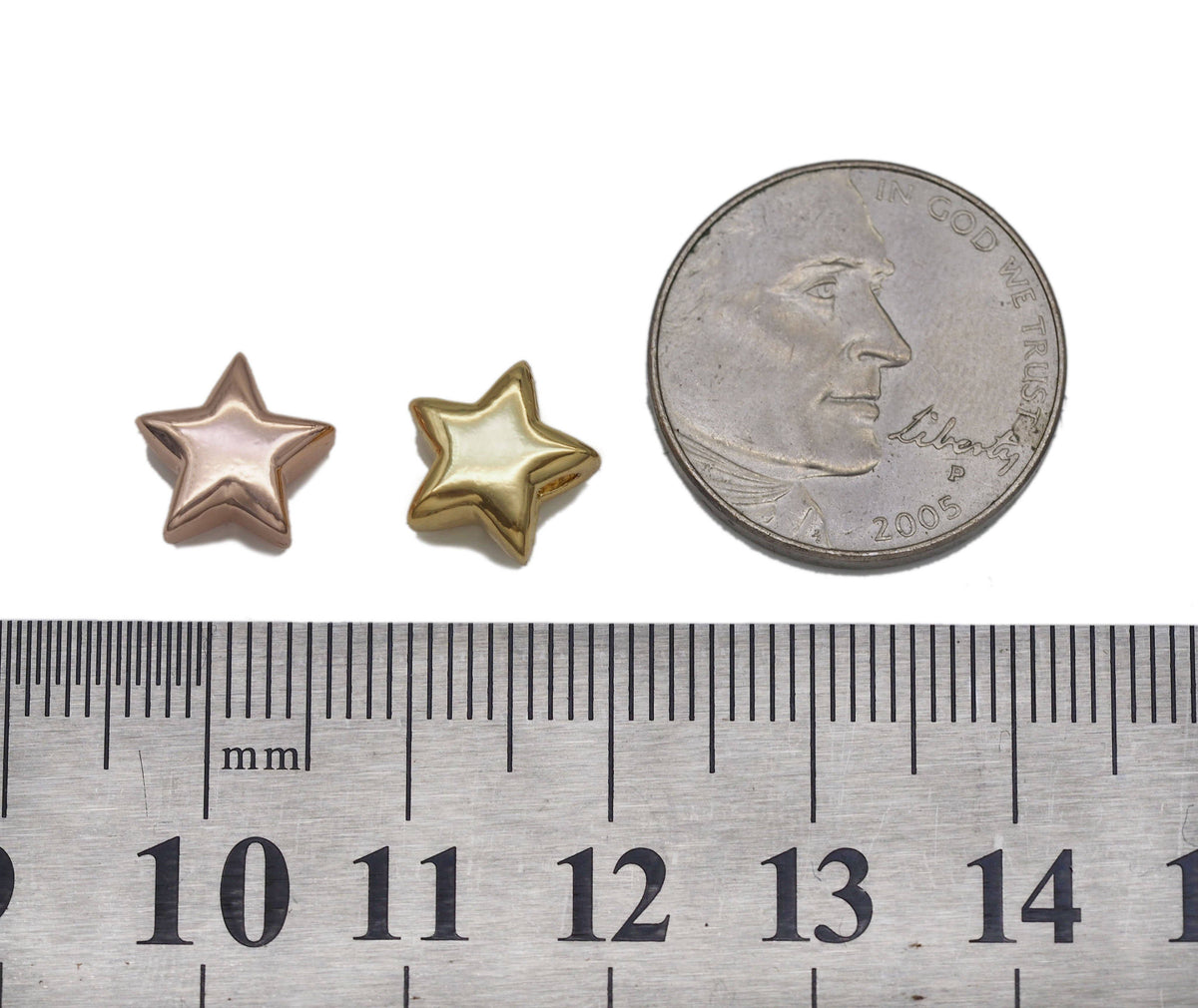 Large Hole Five Point Star Charm, Sku#LD234