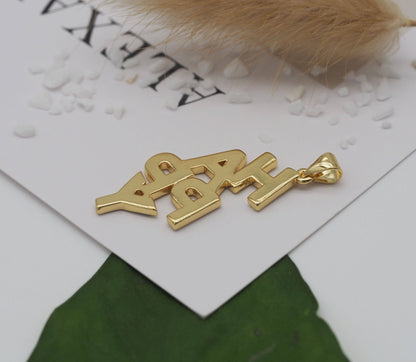 Enamel Happy Word Pendant, Sku#LD241