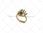 CZ Evil Eye Gold Filled Open Ring, Sku#JL67