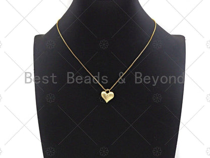 Plain Gold Puffy Heart Shape Charm/Pendant, Heart Shape Charm, SKU#Y325