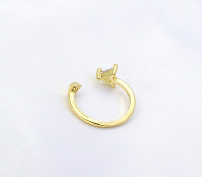 CZ Triangle Arrows Adjustable Ring, Sku#LD256