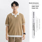 Polo Shirt Men's Ice Silk Led High-end Short-sleeved T-shirt Summer