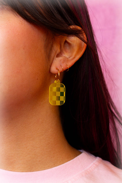 Checkered Charm Earrings