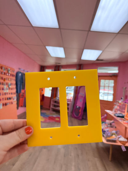 Matte Yellow Outlet Covers