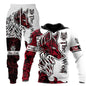 Animal-print Hooded Pullover Sweatshirt And Menswomens Sportswear Set
