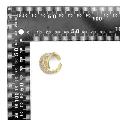 Clear Baguette CZ Chunky Twisted Statement Ring, Sku#A230