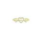 Triple Electrical Heart Charm connector, Sku#LK1064