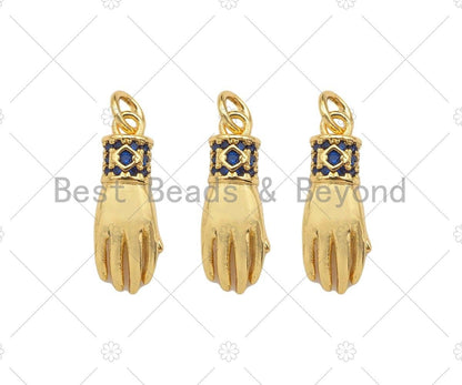 CZ Micro Pave Hand Shape Pendant/Charm,Cubic Zirconia Charm,