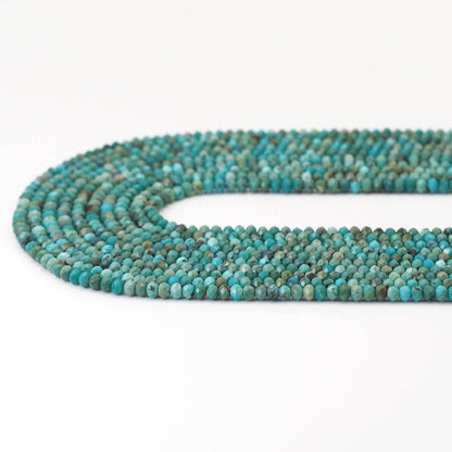 3x4mm Genuine Chinese Turquoise Faceted Rondelle Beads, Sku#
