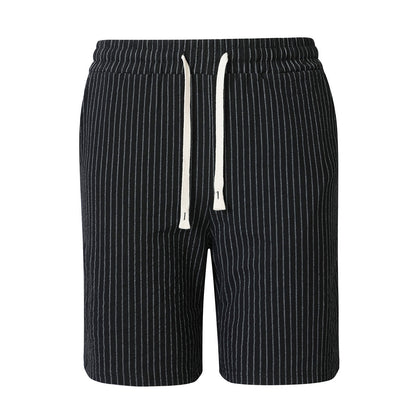 Mens Casual Sporty Striped Drawstring Shorts