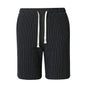 Mens Casual Sporty Striped Drawstring Shorts