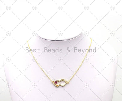 18K Gold Filled Trace Oval Link Chain Necklace, Sku#JD08