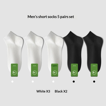 Men's Pure Cotton Odor-Resistant Sweat-Absorbent Mid-Calf Socks For Summer