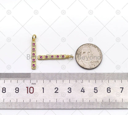 CZ Long Bar Pendant, Sku#LK539
