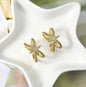 CZ Gold North Star Cross Ring, Sku#JL136