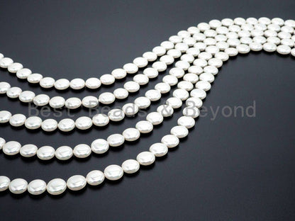 Natural Mother of Pearl beads,  White Pearl Coin, Sku#T59