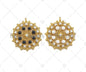 Black white CZ Pave Flower Ferris Wheel Charm, Sku#LK132