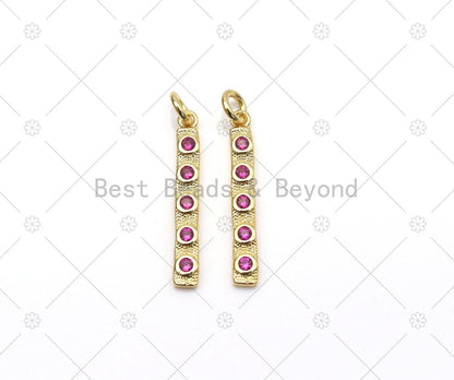CZ Long Bar Pendant, Sku#LK539
