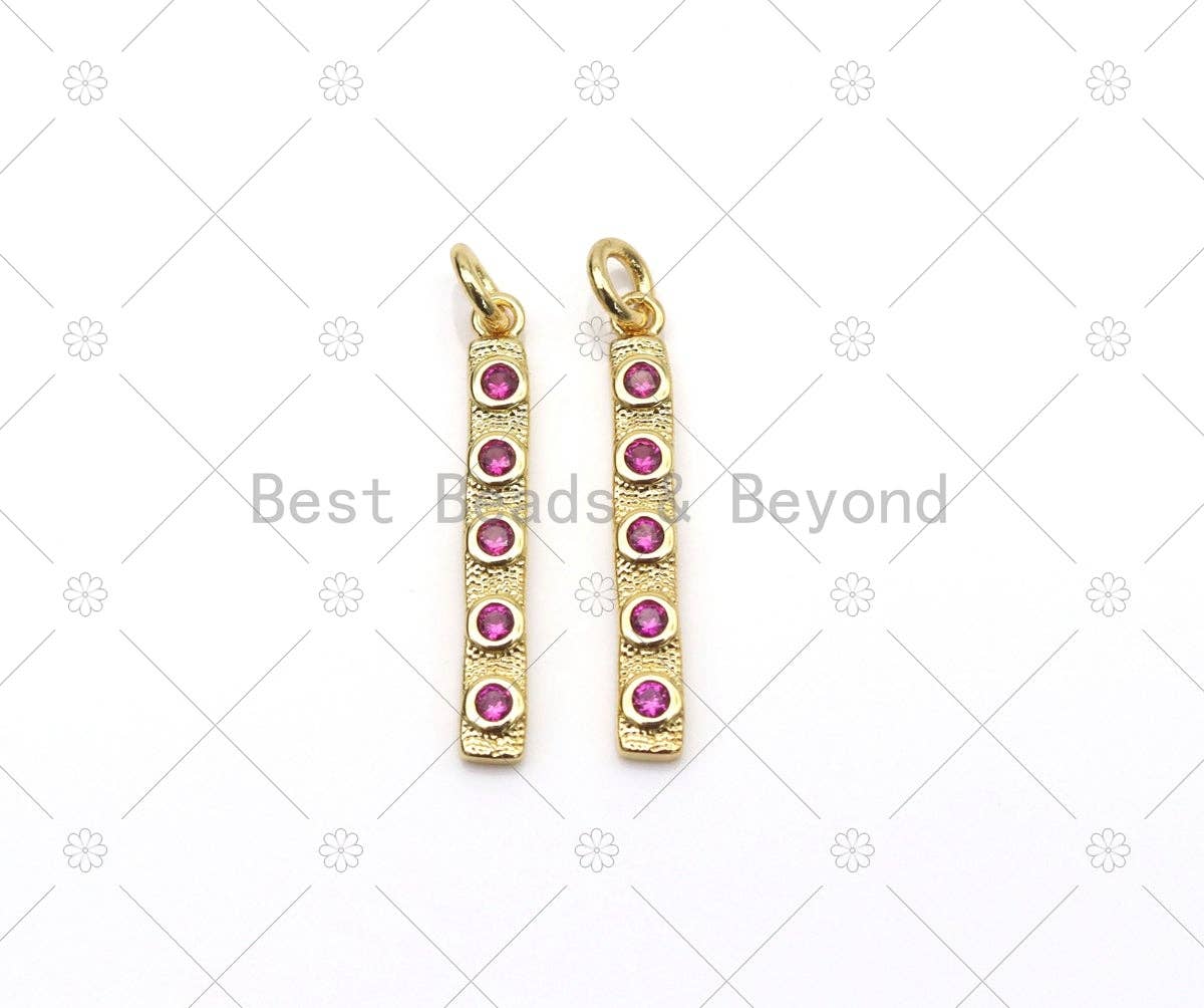 CZ Long Bar Pendant, Sku#LK539
