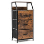 Freestanding Cabinet Dresser with Wooden Top Shelves