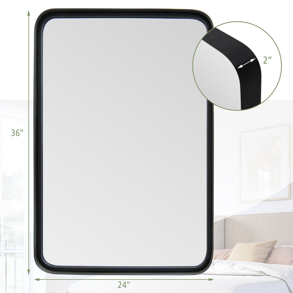 Rectangular Wall Mount Bathroom Mirror Vanity Mirror