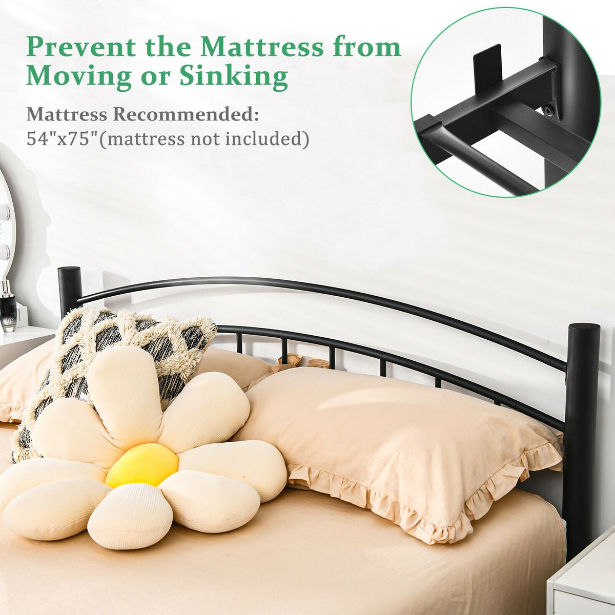 Modern Platform Bed with Headboard and Footboard