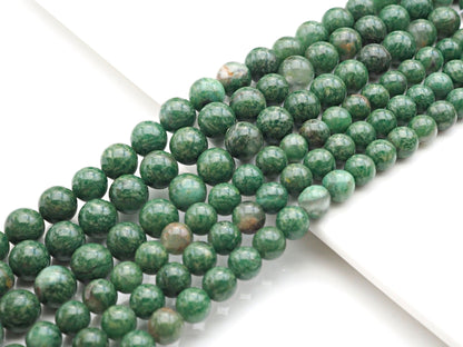 Quality Natural African Green Jade Round Smooth Beads, SKU#U1170
