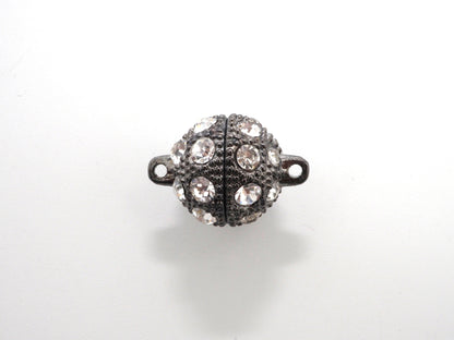 White/Silver/Gold/Rose Gold/Black Rhodium Plated Strong Magnetic Ball Clasp, Clasp Findings,10mm,12mm,14mm,16mm Clasps ,SKU#C62