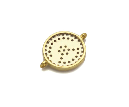 CZ Clear Micro Pave Cute Smiley Face Connector, CZ Pave Find