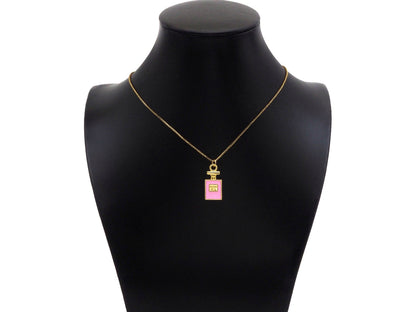 Enamel Colorful Perfume Bottle Shape Pendant,Light Pink Black Grey Pink Enamel Jewelry,12x25mm,Sku#LK291