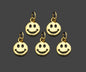 18K Dainty Gold Cute Smiley Face Shape Pendant/Charm,Smiley