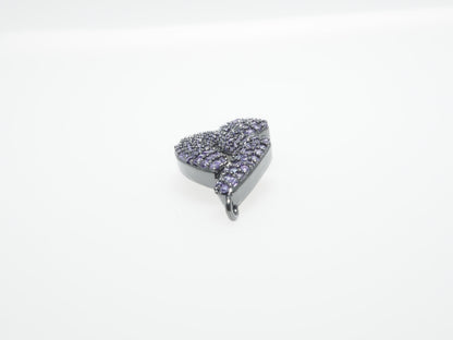 CZ Micro Pave Cobalt/Fuchsia/Violet Amethyst/Turquoise/Black Lip Connector, CZ Pave Connector Gumental, 13x30mm sku#BY032/E191