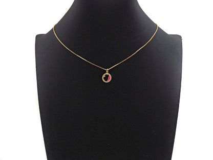 CZ Enamel Moon Coin charm, sku#L324