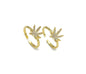 CZ Maple Leaf Shape Adjustable Ring, Sku#X247