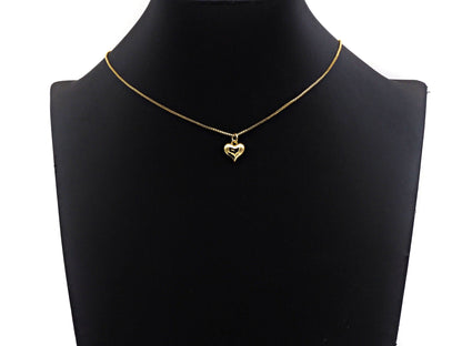 Gold silver Puffy Heart charm, sku#L377