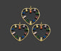 Gold Filled Colorful Baguette CZ Micro Pave Heart Shape Pendant, 14K Gold Filled Heart Charm, Necklace Bracelet Pendant,26x25mm,Sku#CP22