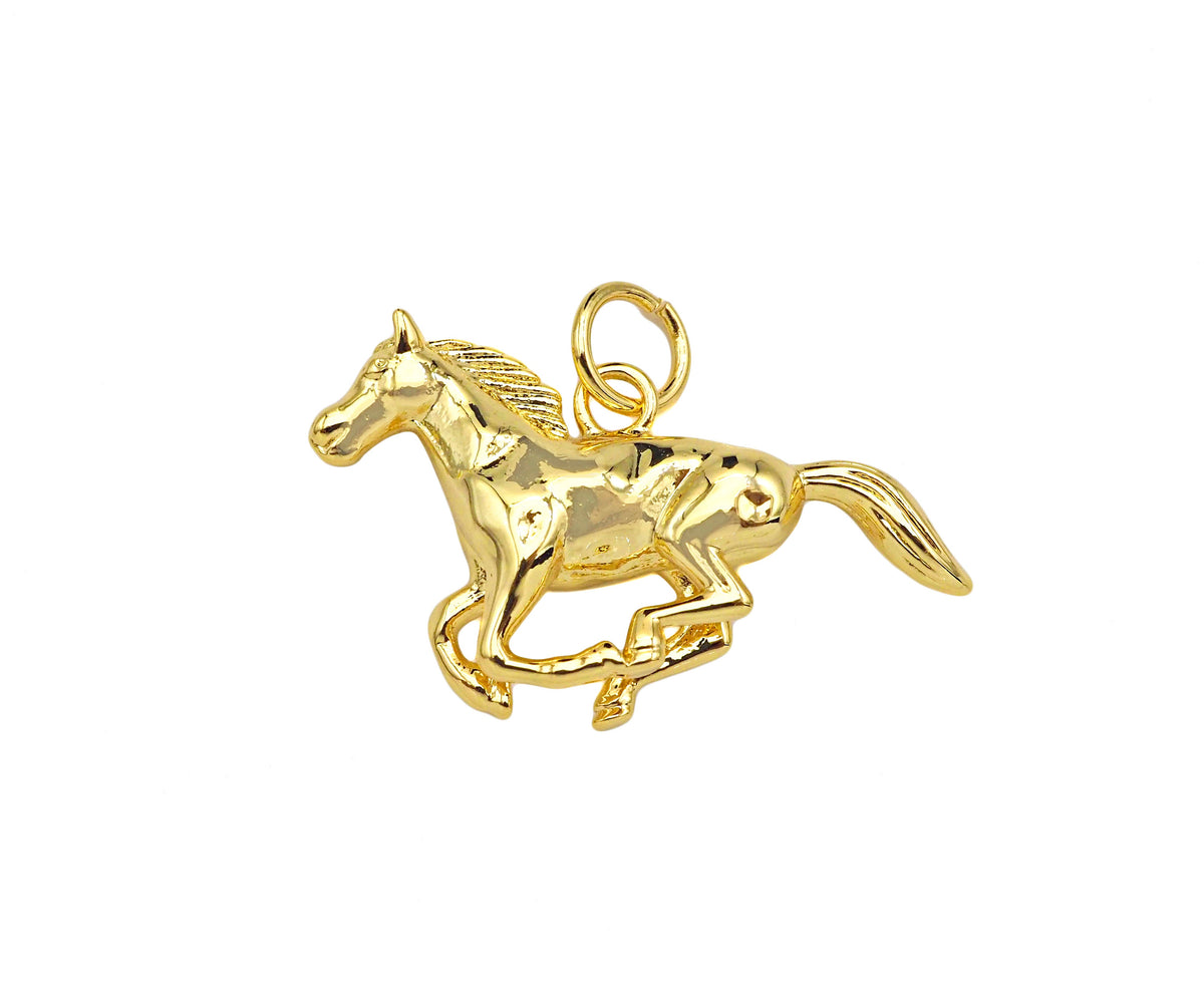 18K Gold Filled Running Horse Shape Pendant,Sku#z1352