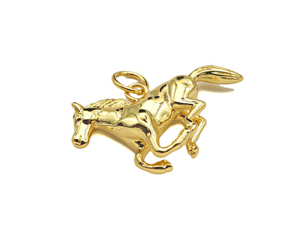 18K Gold Filled Running Horse Shape Pendant,Sku#z1352