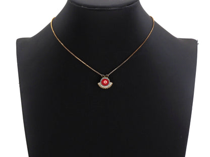 CZ Pave Enamel Evil Eye Pendant/Charm, Black/Blue/Red Evil eye,SKU#Z737C