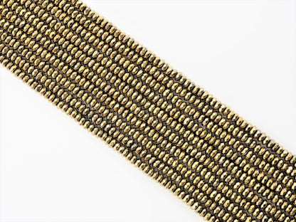 Quality Natural Pyrite Color Hematite,Rondelle Faceted Beads, sku#S95